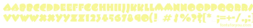 Beeskneesatt-Schriftart – Gelbe Schriften