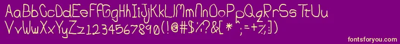 Junkyard Font – Yellow Fonts on Purple Background