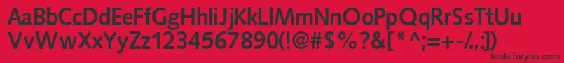 FacilesskBold Font – Black Fonts on Red Background