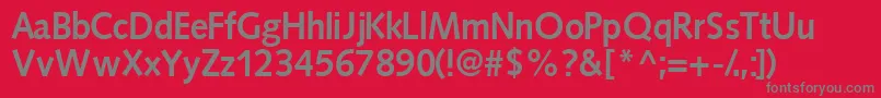 FacilesskBold Font – Gray Fonts on Red Background