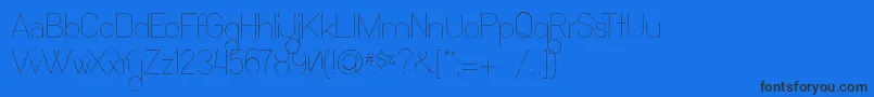 Шрифт OchoSiete – чёрные шрифты на синем фоне