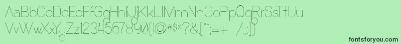 OchoSiete-fontti – mustat fontit vihreällä taustalla