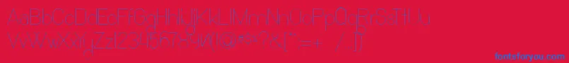 OchoSiete-fontti – siniset fontit punaisella taustalla