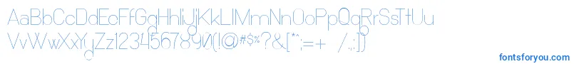 OchoSiete-Schriftart – Blaue Schriften auf weißem Hintergrund