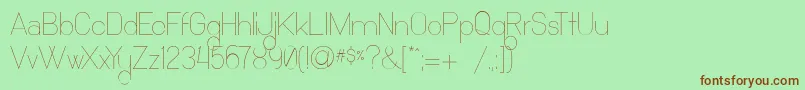 OchoSiete Font – Brown Fonts on Green Background