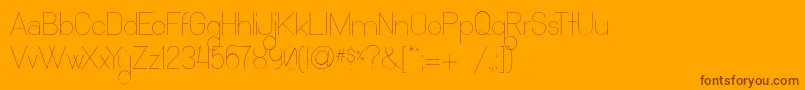 Шрифт OchoSiete – коричневые шрифты на оранжевом фоне