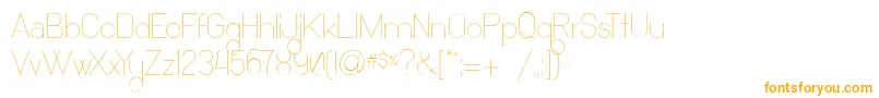 OchoSiete-Schriftart – Orangefarbene Schriften auf weißem Hintergrund