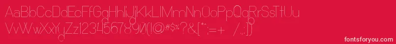 OchoSiete-Schriftart – Rosa Schriften auf rotem Hintergrund