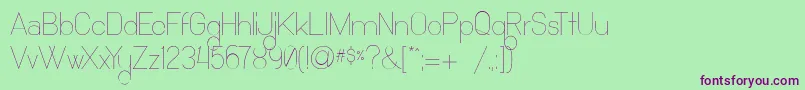 OchoSiete Font – Purple Fonts on Green Background