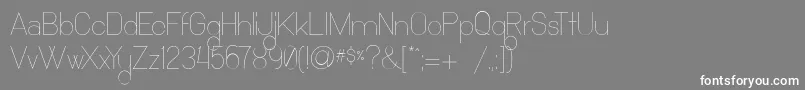OchoSiete-fontti – valkoiset fontit harmaalla taustalla