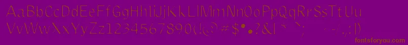 DelinquentExtract-Schriftart – Braune Schriften auf violettem Hintergrund