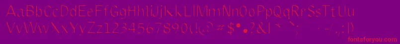 DelinquentExtract Font – Red Fonts on Purple Background