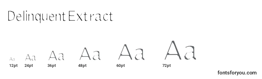 DelinquentExtract Font Sizes