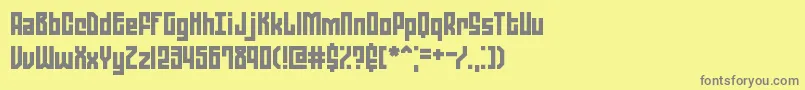 ZephyreanBrk Font – Gray Fonts on Yellow Background
