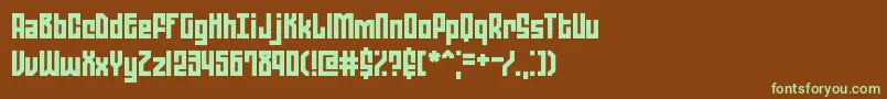 Шрифт ZephyreanBrk – зелёные шрифты на коричневом фоне