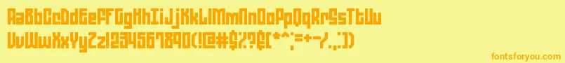 ZephyreanBrk-Schriftart – Orangefarbene Schriften auf gelbem Hintergrund