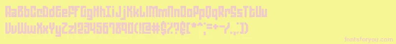 ZephyreanBrk Font – Pink Fonts on Yellow Background