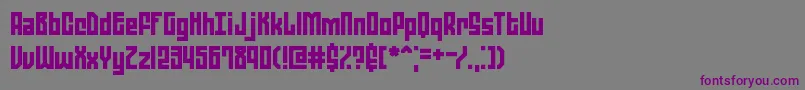 Шрифт ZephyreanBrk – фиолетовые шрифты на сером фоне