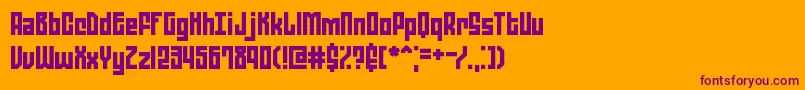 ZephyreanBrk-Schriftart – Violette Schriften auf orangefarbenem Hintergrund