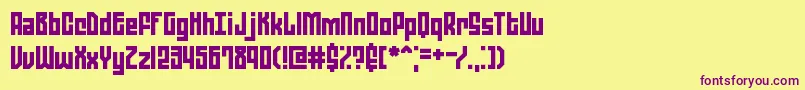 ZephyreanBrk Font – Purple Fonts on Yellow Background