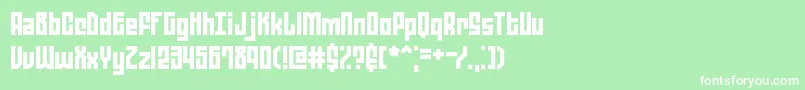 Шрифт ZephyreanBrk – белые шрифты на зелёном фоне