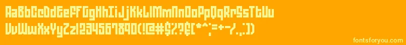 ZephyreanBrk Font – Yellow Fonts on Orange Background