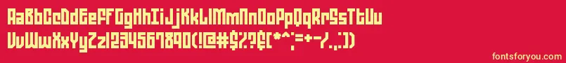 ZephyreanBrk Font – Yellow Fonts on Red Background
