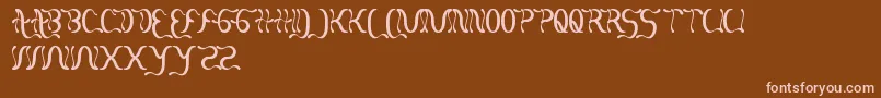 Flattered Font – Pink Fonts on Brown Background