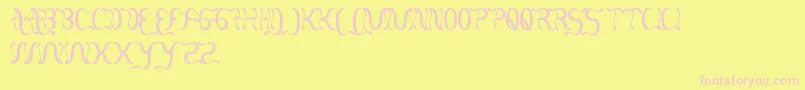 Flattered Font – Pink Fonts on Yellow Background
