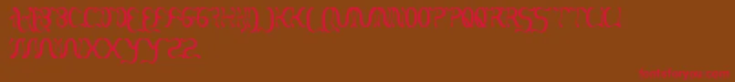 Flattered Font – Red Fonts on Brown Background