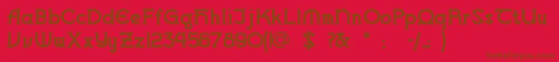 Vlaanderenchiseled Font – Brown Fonts on Red Background