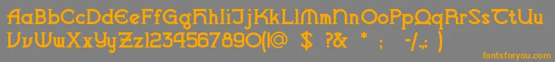 Vlaanderenchiseled Font – Orange Fonts on Gray Background