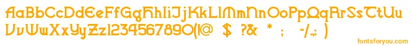 Vlaanderenchiseled-Schriftart – Orangefarbene Schriften