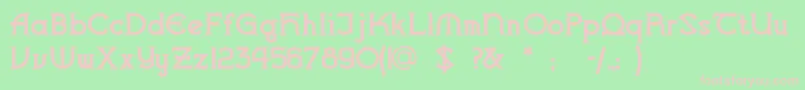 Vlaanderenchiseled Font – Pink Fonts on Green Background