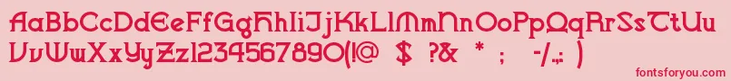 Vlaanderenchiseled Font – Red Fonts on Pink Background