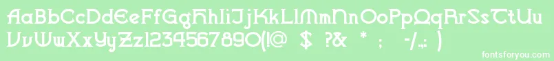 Vlaanderenchiseled Font – White Fonts on Green Background