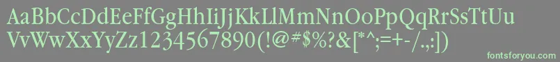 Garamondbooknarrowbtt Font – Green Fonts on Gray Background