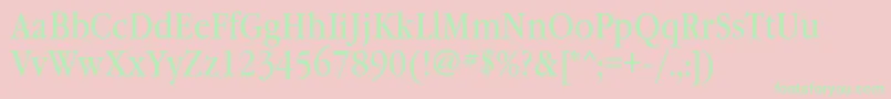 Garamondbooknarrowbtt Font – Green Fonts on Pink Background