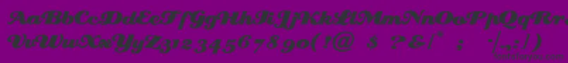 Creampuf Font – Black Fonts on Purple Background