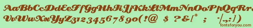Creampuf Font – Brown Fonts on Green Background