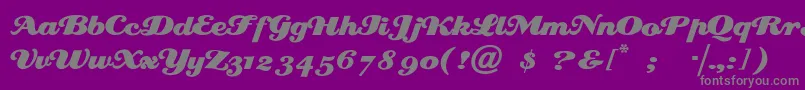 Creampuf Font – Gray Fonts on Purple Background