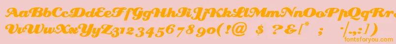 Creampuf Font – Orange Fonts on Pink Background