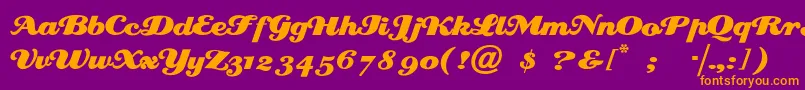 Creampuf Font – Orange Fonts on Purple Background