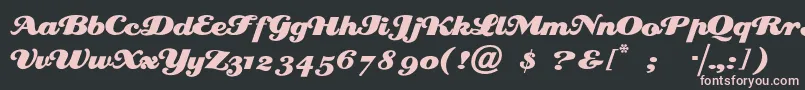 Шрифт Creampuf – розовые шрифты на чёрном фоне
