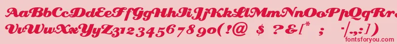 Creampuf Font – Red Fonts on Pink Background