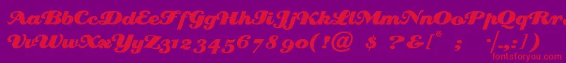 Creampuf Font – Red Fonts on Purple Background