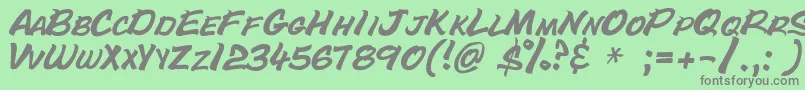 Bottledepot Font – Gray Fonts on Green Background