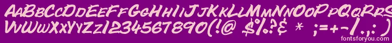 Bottledepot Font – Pink Fonts on Purple Background