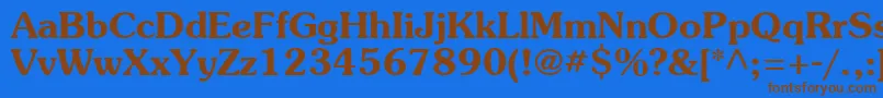 Souvb Font – Brown Fonts on Blue Background