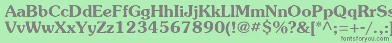Souvb Font – Gray Fonts on Green Background